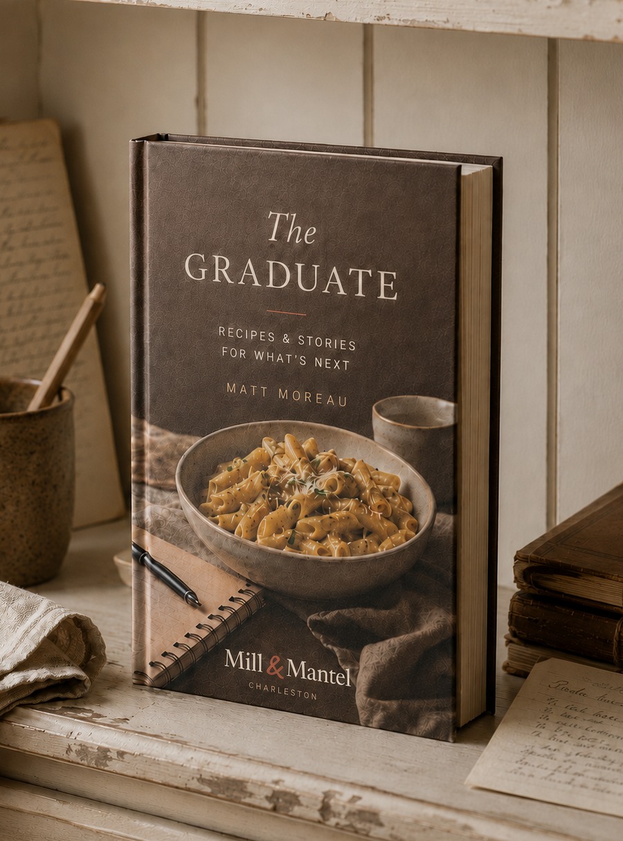 The cover of The Graduate, with the Mill & Mantel wordmark at its foot