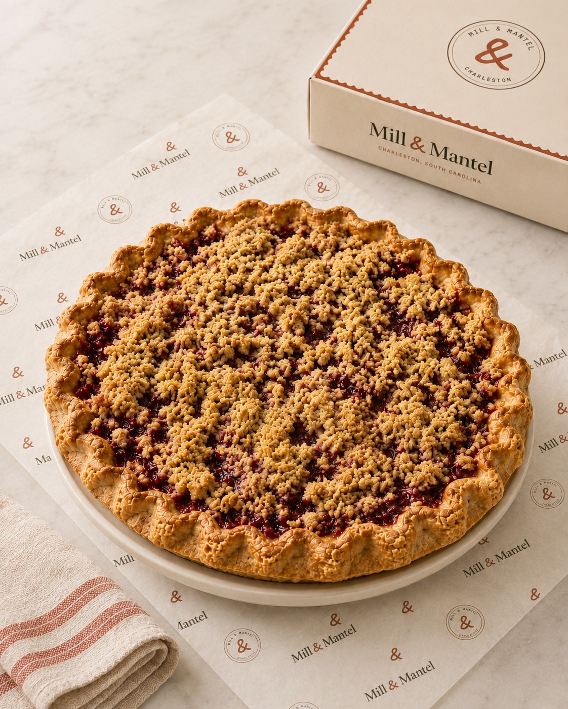 Cherry Crumb Pie view 3